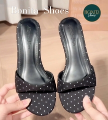 G506 Cao gót nữ Bonita Shoes CHẤM BI quai ngang cao 5cm - NS1