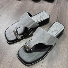 BM325 Dép bệt nữ Bonita Shoes xỏ ngón khoá vàng quai kẹp tam giác 3 cm P - NS12