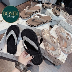 N58 Dép xuồng nữ kẹp quai bản đá 3 cm _ BM328