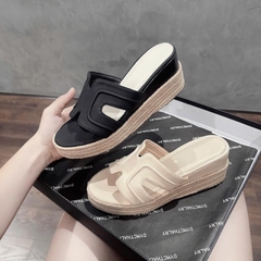 BMC19 Dép xuồng nữ đế cối Bonita Shoes quai H mềm đế cao 7 cm và 9 cm P - NS2