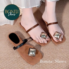 D629 Cao gót nữ Bonita Shoes quai ngang xỏ HỘT đá to 3cm - NS12