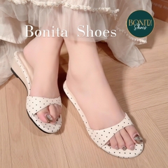 G506 Cao gót nữ Bonita Shoes CHẤM BI quai ngang cao 5cm - NS1