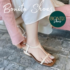 G304 Sandal cao gót nữ Bonita Shoes quai ngang kẹp ngón gót pháp mũi vuông cao 5cm - NS1