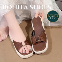 DX416 Dép xuồng nữ Bonita Shoes quai mềm Khoá C cao 6 cm - NS12