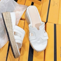 BMC19 Dép xuồng nữ đế cối Bonita Shoes quai da H mềm đế cối cao 7 cm và 9 cm C - NS2