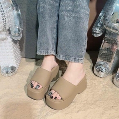 N1 Dép xuồng bánh mì quai ngang M2 mút phồng cao 10 Cm DéP Nữ Shoes