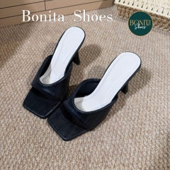 G206 Giày cao gót nữ Bonita Shoes mũi vuông gót dẹp cao 8cm - NS1