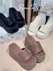 BM01 Dép xuồng bánh mì nữ Bonita Shoes quai si da mềm mút phồng cao 10 Cm M2 ( SẴN HÀNG) - NS1