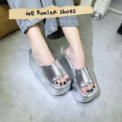 N1 Dép xuồng bánh mì quai ngang M2 mút phồng cao 10 Cm DéP Nữ Shoes