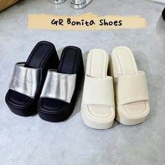 N1 Dép xuồng bánh mì quai ngang M2 mút phồng cao 10 Cm DéP Nữ Shoes