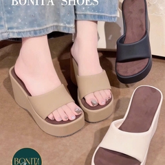 N1 Dép xuồng bánh mì quai ngang M2 mút phồng cao 10 Cm DéP Nữ Shoes