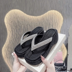 NS2 Dép xuồng quai đá kẹp Tgiac đế cao 5 cm - Bonita Shoes-BM263