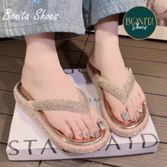 N58 Dép xuồng nữ kẹp quai bản đá 3 cm _ BM328