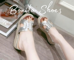 BMC19 Dép xuồng nữ đế cối Bonita Shoes quai H mềm đế cao 7 cm và 9 cm P - NS2
