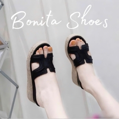 BMC19 Dép xuồng nữ đế cối Bonita Shoes quai H mềm đế cao 7 cm và 9 cm P - NS2