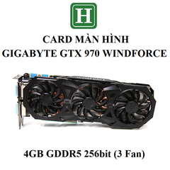 Card màn hình Gaming GIGABYTE GTX 970 G1 (3 fan) 4GB GDDR5 256bit, hàng zin tháo máy, BH 6 tháng