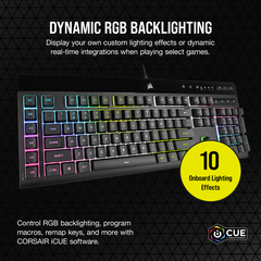 Bàn Phím Gaming RGB CORSAIR K55 RGB Pro, K55 RGB Pro XT - hàng chính hãng BH 12 tháng