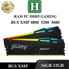 RAM PC DDR5 16GB 32GB BUS 4800 - 5200 - 5600, ram Gaming có LED, hàng zin tháo máy, BH 6 tháng