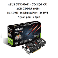 card ASUS 650Ti 2G hộp cũ 2 fan