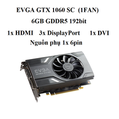 CARD EVGA GTX 1060 SC 6GB 1 FAN