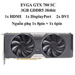 card EVGA GTX 780 SC 2 FAN - 3gb