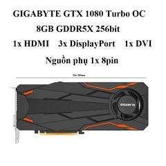 CARD GIGABYTE GTX 1080 TURBO 1 FAN