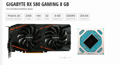 CARD GIGABYTE RX580 - 8GB