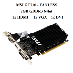 card MSI GT 710 2GB ko quạt - ddr3