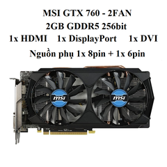 CARD MSI GTX 760 OC 2fan - 2GB D5
