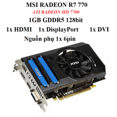 CARD MSI R7 770 - HD 7700 1GB D5