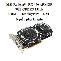 CARD MSI RADEON RX 470 ARMOR - 8GB D5