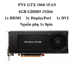 CARD PNY GTX 1060 6GD5 1 FAN