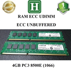 Ram ECC UDIMM/ECC Unbuffered 4GB DDR3 (PC3) bus 1066