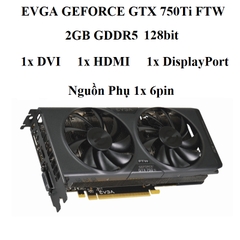 Card màn hình Gaming EVGA GEFORCE GTX 750Ti ACX, 2GB GDDR5 128bit, hàng zin tháo máy BH 6 tháng