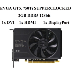 Card màn hình EVGA GEFORCE GTX 750Ti 2GB GDDR5 128bit, hàng zin tháo máy BH 6 tháng