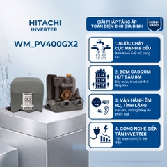 Máy bơm nước tăng áp tự động HITACHI Inverter 400W - WM_PV400GX2GROVN