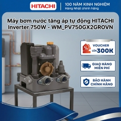 Máy bơm nước tăng áp tự động HITACHI Inverter 750W - WM_PV750GX2GROVN
