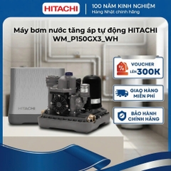 Máy bơm nước tăng áp tự động HITACHI _ Kiểu dáng vuông 150W - WM_P150GX3_WH