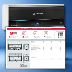 Bình Nóng Lạnh Ariston 20 Lít Slim3 SL3 20 TOP WIFI Chính Hãng