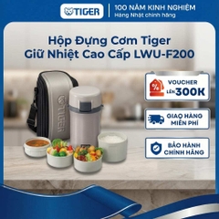 Hộp cơm giữ nhiệt Tiger 4 ngăn 1.48L - Công nghệ cách nhiệt chân không -LWU-F200 - Hàng chính hãng