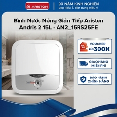 Bình nước nóng gián tiếp Ariston Andris 2 15L _ Có đèn báo nước  _ AN2_15RS2.5FE _Hàng chính hãng