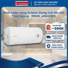 Bình nước nóng Ariston Dung tích lớn 40L - Treo ngang - PROR-40SH2.5FE - Hàng chính hãng
