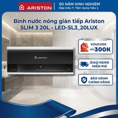 Bình nước nóng gián tiếp Ariston SLIM 3  20L/30L - Bình ngang, LED- SL3-20LUX/SL3-30LUX - Chính hãng