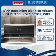 Bình nước nóng gián tiếp Ariston SLIM 3  30L - Kết nối Wifi - SL3-30TOP - WIFI - Hàng chính hãng