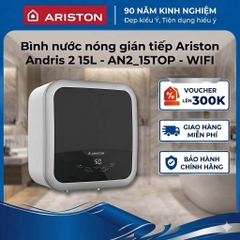 Bình nước nóng gián tiếp Ariston Andris 2 15L _ Phím chạm cảm ứng _ AN2_15TOP_WIFI Hàng chính hãng