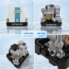 Máy bơm nước tăng áp tự động HITACHI _ Kiểu dáng vuông 150W _WM-P150GX2-SPV _ Hàng chính hãng