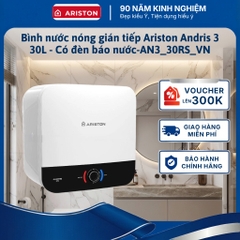 Bình nước nóng gián tiếp Ariston Andris 3 30L Có đèn báo nước AN3_30RS_VN chính hãng