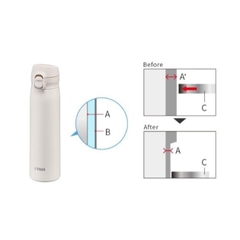 Bình cách nhiệt chân không Tiger MKR-W035 công thái học , bình giữ nhiệt dùng được máy rửa bát