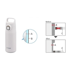 Bình giữ nhiệt lưỡng tính Tiger MTA_J050 sơn nhám chống tượt, bình giữ nhiệt qoai xách công thái học