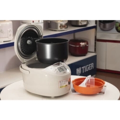Nồi cơm điện tử Tiger 1.8 Lít JAX-S18W - Công nghệ nấu độc quyền Tacook 2 trong 1, Hàng chính hãng